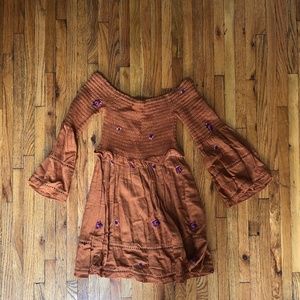 Free People Womens Off-The-Shoulder Dress